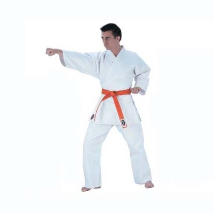 White Fighter Plus Karate Middle Weight Uniform (Size 4) from Starpak