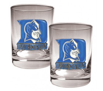 Duke Blue Devils 2 Piece Rocks Glass Set - OnlineSports.com