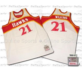 Nba Atlanta Hawks #21 Wilkins Throwback Basketball Jersey