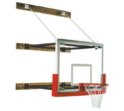 spalding basketball braced stationary backstop extension wall onlinesports zoom