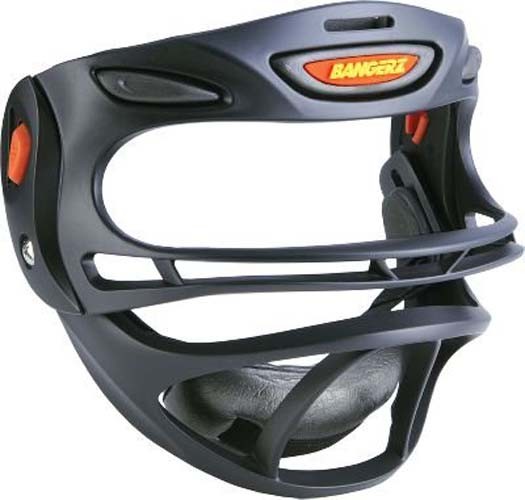 Bangerz® Fully Adjustable BLACK Baseball / Softball Sports Safety Mask