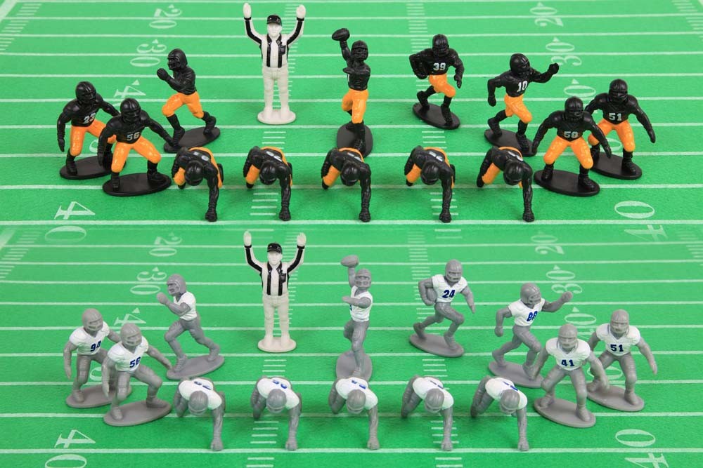 Football Guys Action Figures (Black vs. Gray) from Kaskey Kids