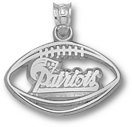 patriots sterling england silver pendant jewelry football pierced onlinesports zoom