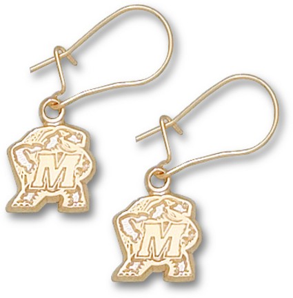 maryland dangle 10kt terrapin terrapins earrings jewelry gold onlinesports zoom