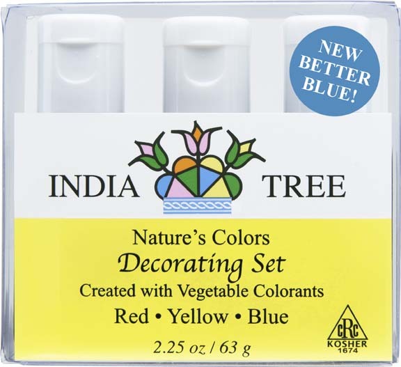 Natural Food Decorating Colors (3 Bottles) by India Tree - OnlineSports.com