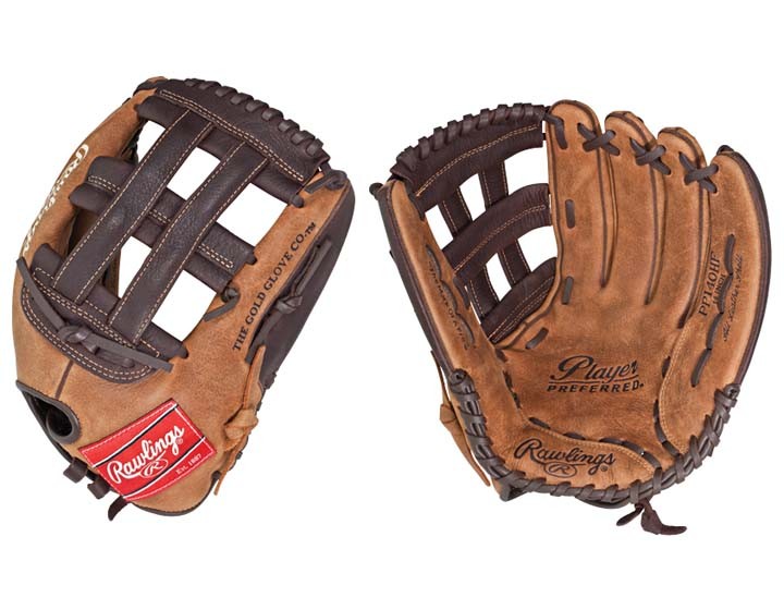 14" Player Preferred Series Outfield Softball Glove from Rawlings (Worn
