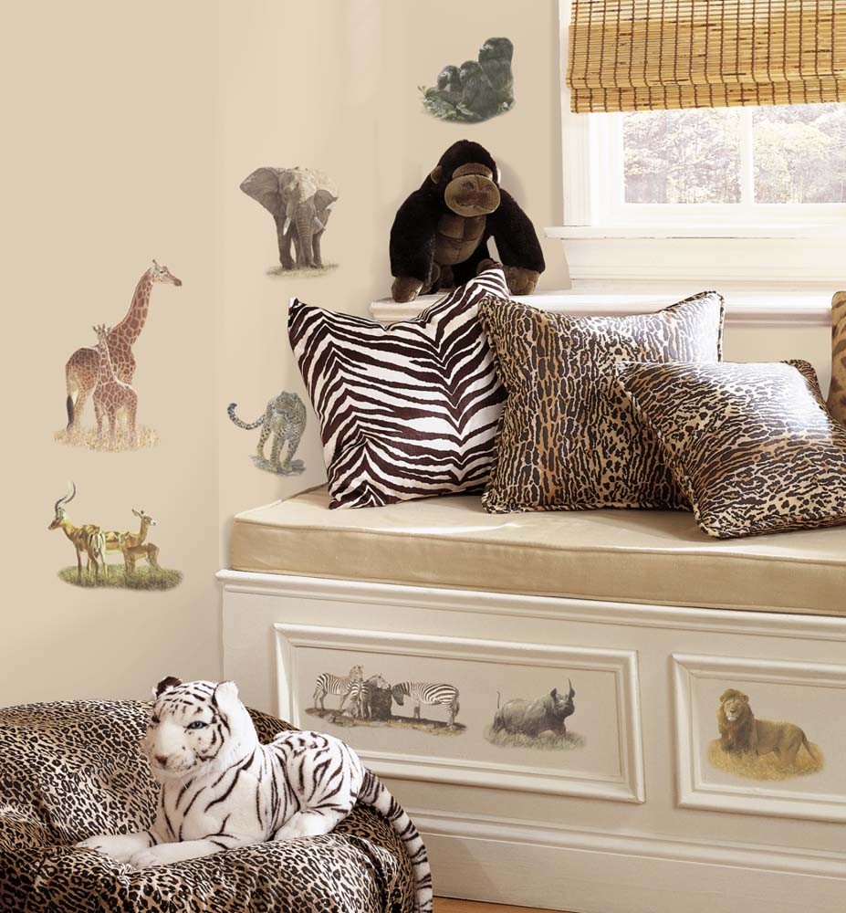 Safari Peel and Stick Applique / Wall Decal Set