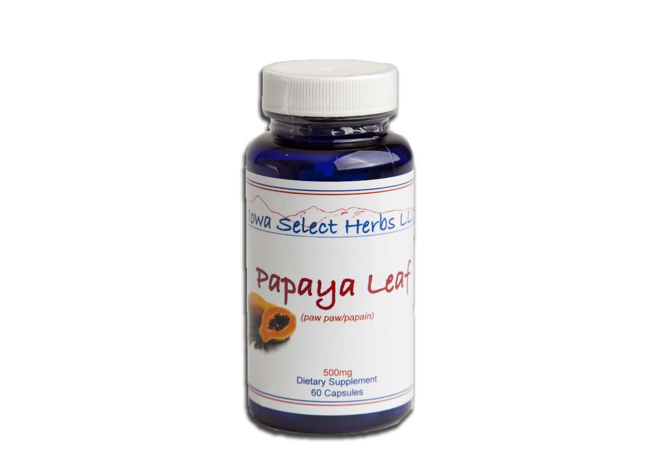 Papaya Leaf Capsules Dietary Supplement (60 ct)