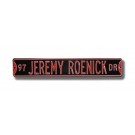 Steel Street Sign:  "97 JEREMY ROENICK DR"