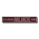 Steel Street Sign:  "COLORADO AVALANCHE ZONE"