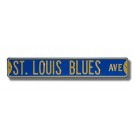 Steel Street Sign: "ST. LOUIS BLUES AVE"