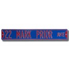 Steel Street Sign: "22 MARK PRIOR AVE"