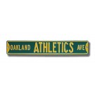 Steel Street Sign:  "OAKLAND ATHLETICS AVE"