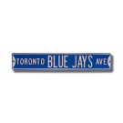 Steel Street Sign:  "TORONTO BLUE JAYS AVE"