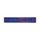 Steel Street Sign: "PHILADELPHIA PHILLIES AVE" (Blue)