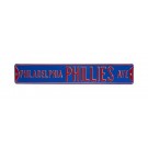 Steel Street Sign: "PHILADELPHIA PHILLIES AVE" (Blue)