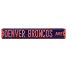 Steel Street Sign:  "DENVER BRONCOS AVE"