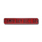 Steel Street Sign:  "TAMPA BAY BUCS DR"