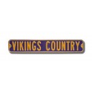Steel Street Sign:  "VIKINGS COUNTRY"