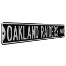 Steel Street Sign: "OAKLAND RAIDERS AVE"