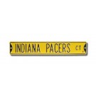 Steel Street Sign:  "INDIANA PACERS CT" (Yellow)