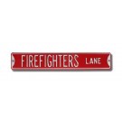 Steel Street Sign: "FIREFIGHTERS LANE"