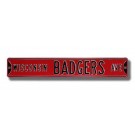 Steel Street Sign: "WISCONSIN BADGERS AVE"