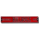 Steel Street Sign: "GEORGIA BULLDOGS AVE" (Red)