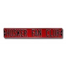 Steel Street Sign: "HUSKER FAN CLUB"