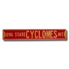 Steel Street Sign: "IOWA STATE CYCLONES AVE"