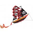 WindNSun® Super Size 3-D Pirate Ship Kite (Black/Red Stripes)