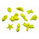 Groperz Critterz Hand Holds for Climbing Wall - Set of 10 Yellow from Everlast Climbing