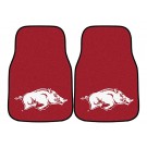 Arkansas Razorbacks 17" x 27" Carpet Auto Floor Mat (Set of 2 Car Mats)