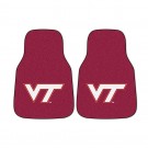 Virginia Tech Hokies 17" x 27" Carpet Auto Floor Mat (Set of 2 Car Mats)