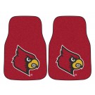 Louisville Cardinals 17" x 27" Carpet Auto Floor Mat (Set of 2 Car Mats)