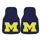 Michigan Wolverines 17" x 27" Carpet Auto Floor Mat (Set of 2 Car Mats)