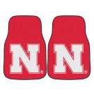 Nebraska Cornhuskers 17" x 27" Carpet Auto Floor Mat (Set of 2 Car Mats)