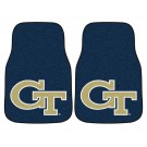 Georgia Tech Yellow Jackets 17" x 27" Carpet Auto Floor Mat (Set of 2 Car Mats - Black)