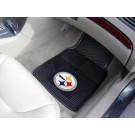 Pittsburgh Steelers 17" x 27" Heavy Duty 2-Piece Vinyl Car Mat Set