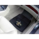 New Orleans Saints 17" x 27" Heavy Duty 2-Piece Vinyl Car Mat Set