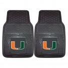 Miami Hurricanes 17" x 27" Heavy Duty 2-Piece Vinyl Car Mat Set