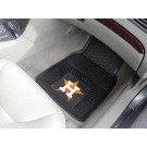 Houston Astros 17" x 27" Heavy Duty 2-Piece Vinyl Car Mat Set