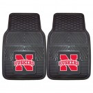 Nebraska Cornhuskers 17" x 27" Heavy Duty 2-Piece Vinyl Car Mat Set