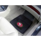 San Francisco 49ers 17" x 27" Heavy Duty 2-Piece Vinyl Car Mat Set