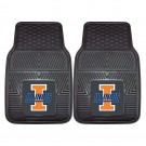 Illinois Fighting Illini 17" x 27" Heavy Duty 2-Piece Vinyl Car Mat Set