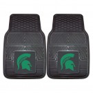 Michigan State Spartans 17" x 27" Heavy Duty 2-Piece Vinyl Car Mat Set