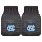 North Carolina Tar Heels 17" x 27" Heavy Duty 2-Piece Vinyl Car Mat Set (with "NC")