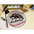 27" Round Western Michigan Broncos Baseball Mat