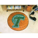 27" Round Tulane Green Wave Basketball Mat