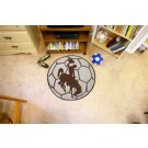 Wyoming Cowboys 27" Round Soccer Mat